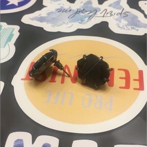 gunmetal studded Kendra Scott earrings